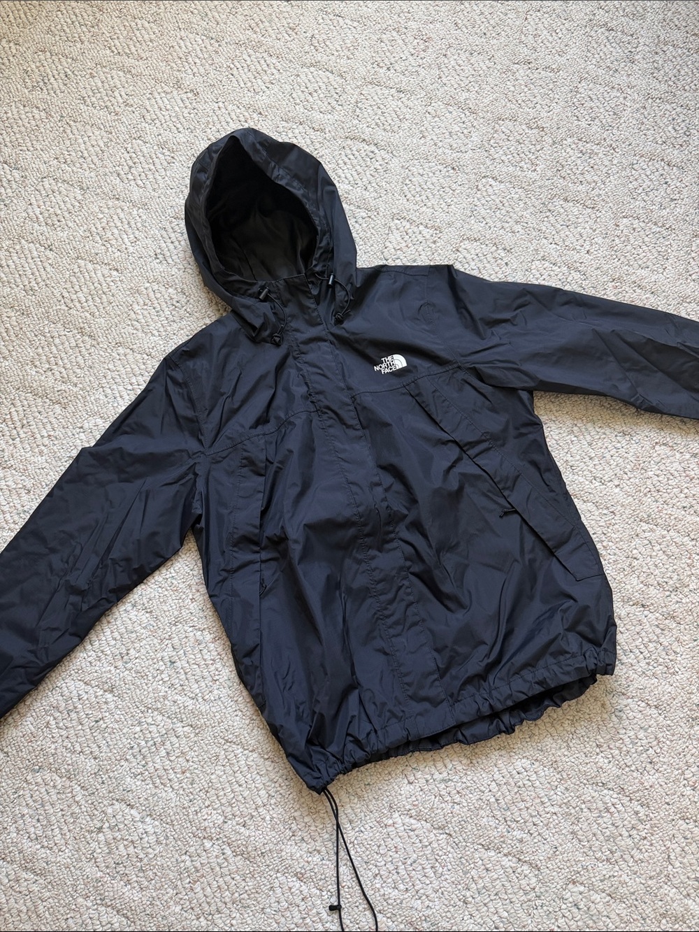 The North Face Black Hooded Rain Anorak